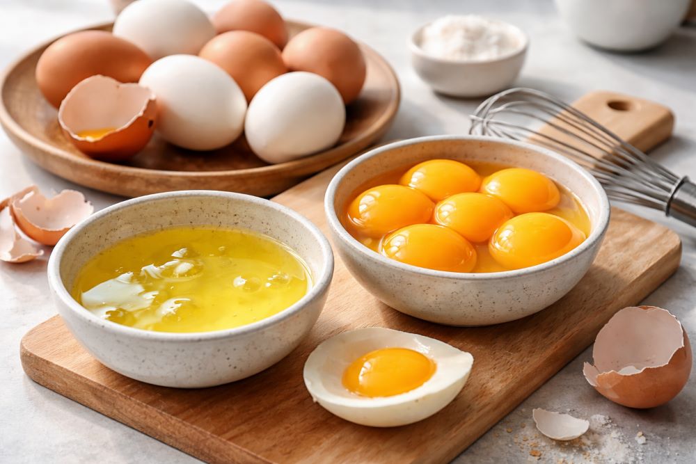 Gewicht Eiweiß und Eigelb
