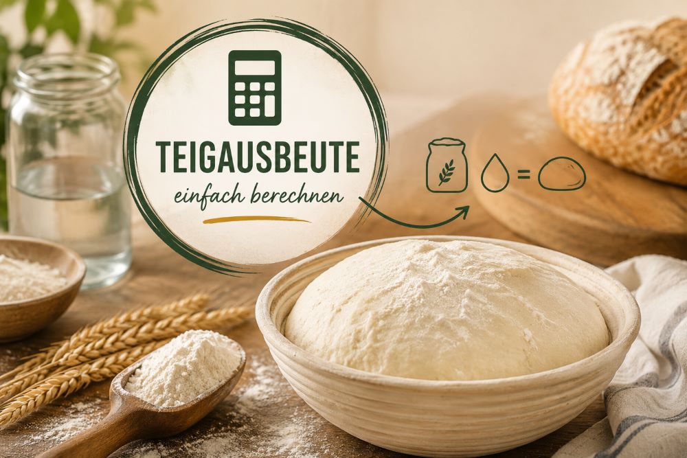 Teigausbeute Rechner Tabelle