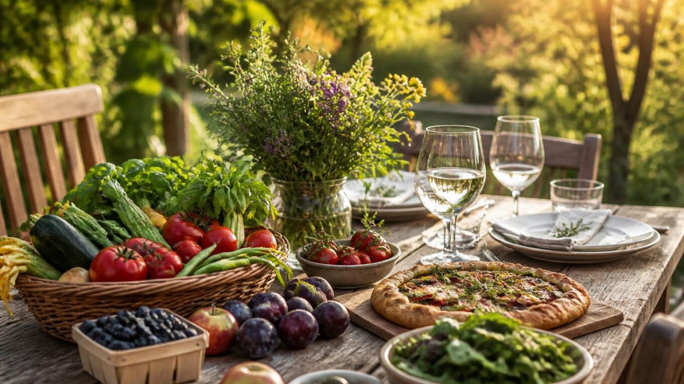 Genussabend im Spätsommer: Mit regionalen Produkten vom Markt zur gedeckten Tafel
