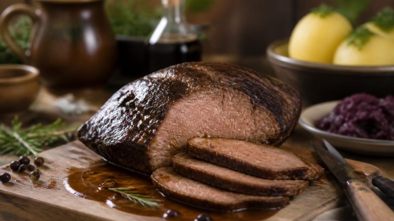 Ein guter Sauerbraten lebt von drei Dingen: dem richtigen Fleisch, genügend Zeit